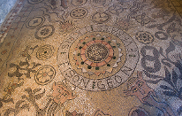The Four Rivers medieval mosaic in Die